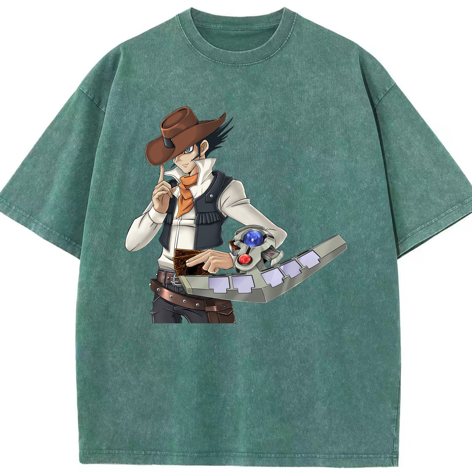 （画像用） 遊☆戯☆王 Yu-Gi-Oh! 綿100% ヴィンテージ風 半袖Tシャツ（フロントプリント）